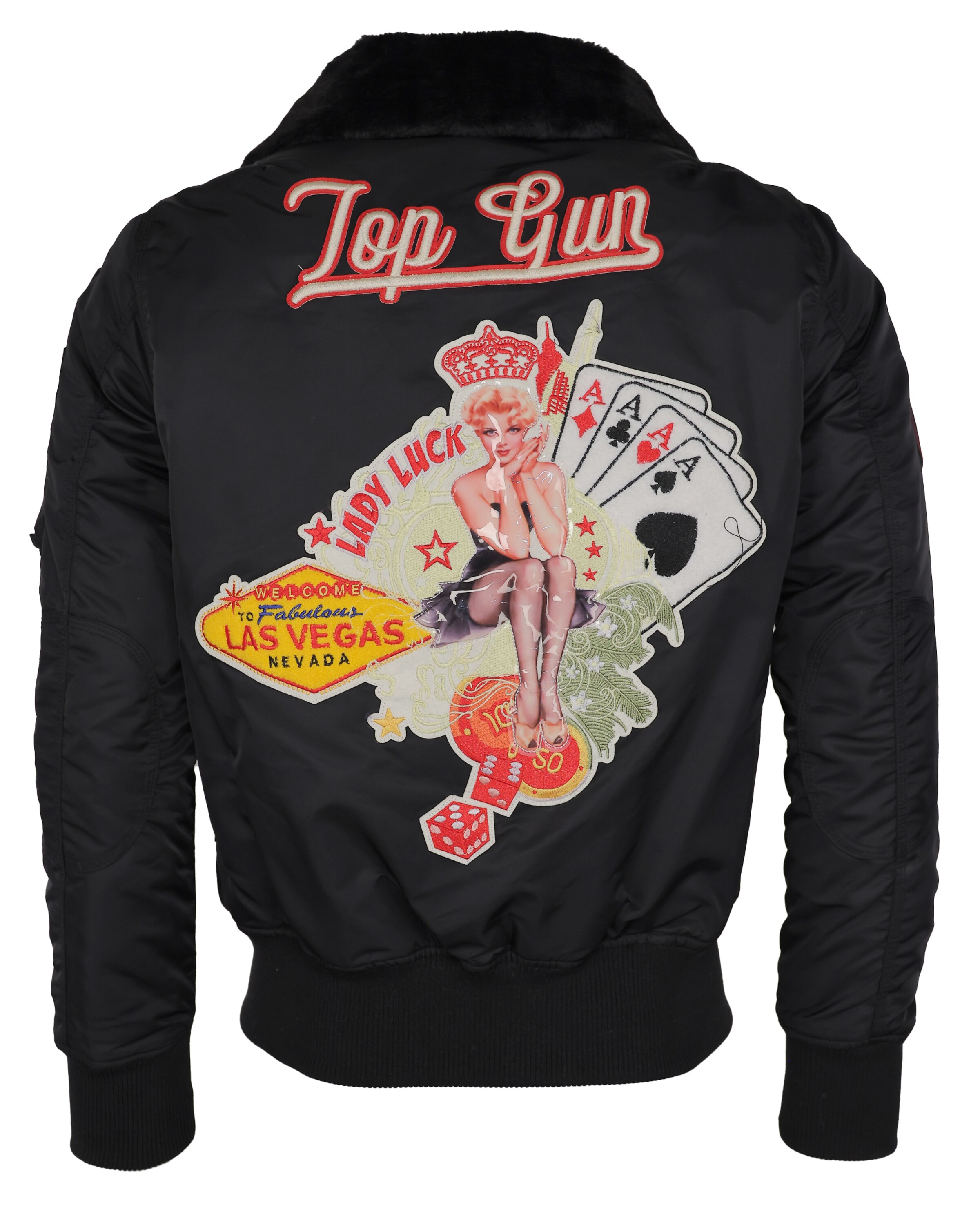 TOP GUN Bomberjacke ' TG20213032 ' in Schwarz