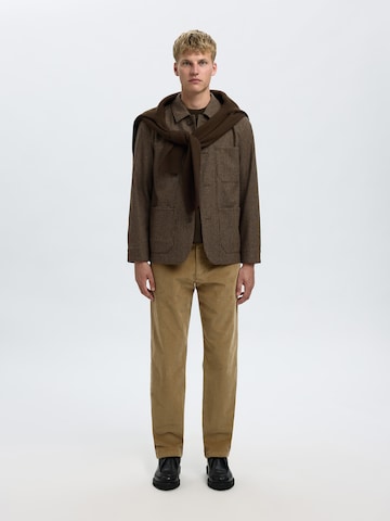 SELECTED Regular Fit Jakke 'SLHLANDON' i brun