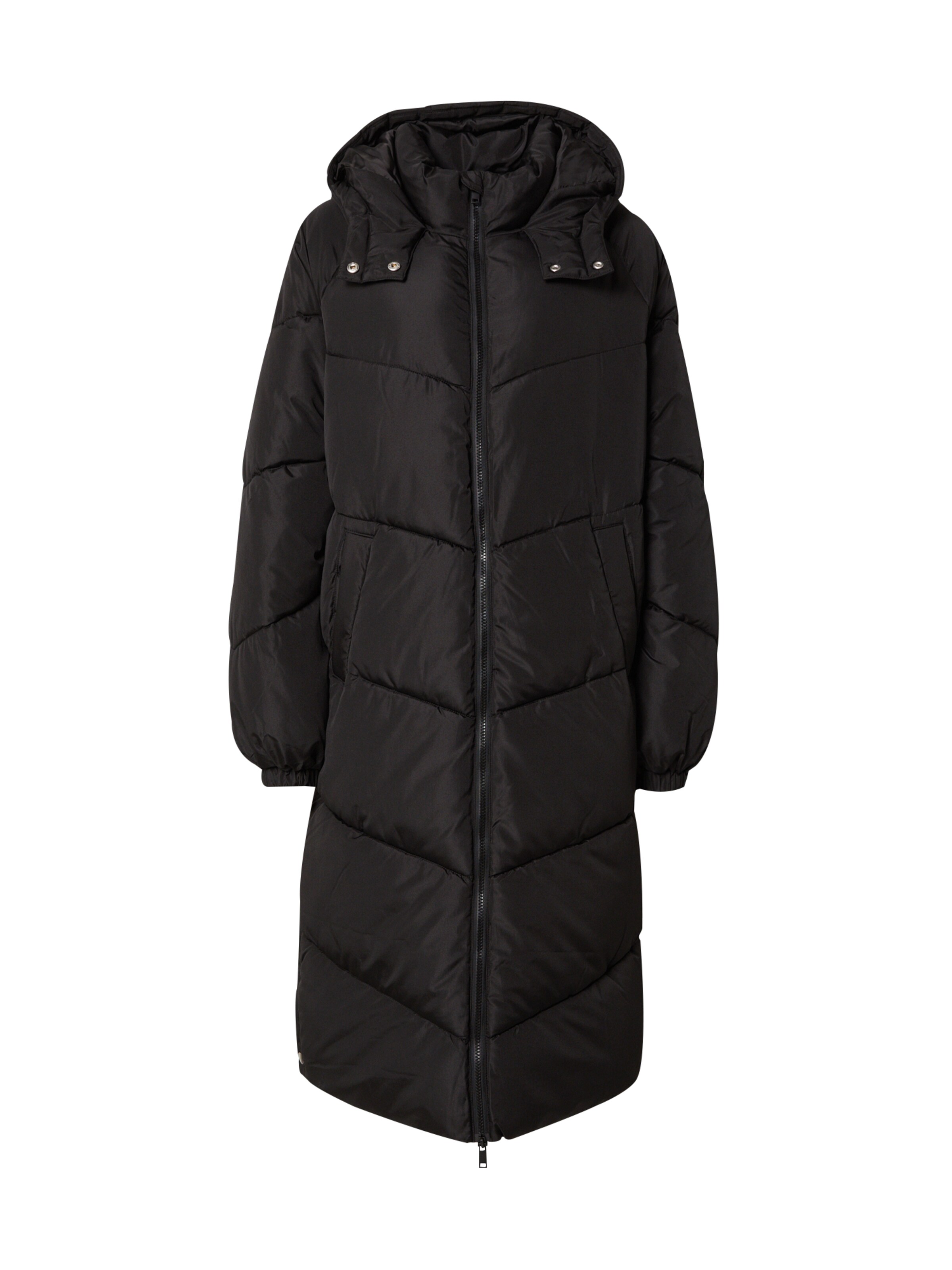 Noisy may Vinterfrakke 'NMFLORA' i sort: forside