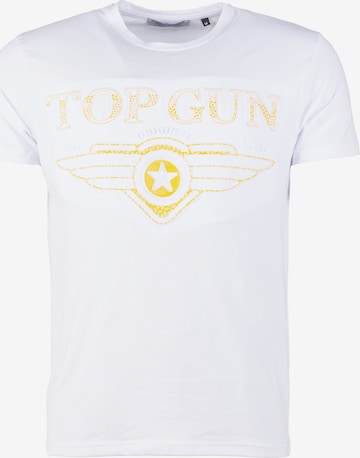 TOP GUN Shirt in Wit: voorkant