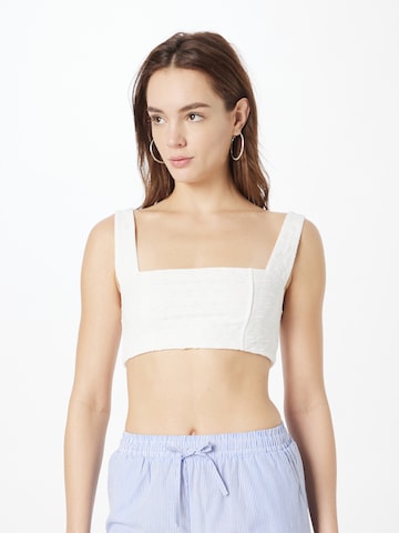 Edikted Top 'Santa' in White: front