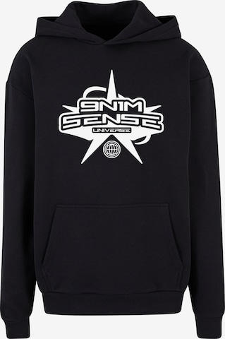 9N1M SENSE Sweatshirt 'Sense Universe' in Zwart: voorkant