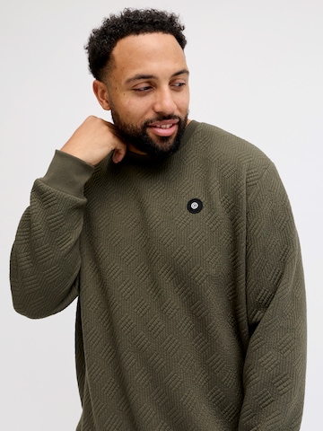 Jack & Jones Plus Sweatshirt 'JCOGEO' i grön