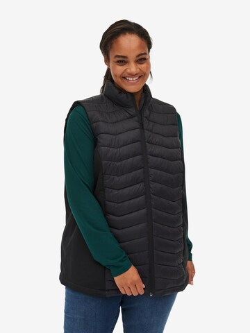 Zizzi Bodywarmer 'Msusana' in Zwart: voorkant