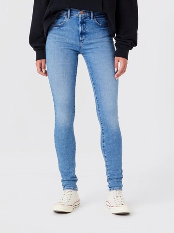 WRANGLER Skinny Jeans 'Wrangler - HIGH RISE SKINNY RIVER' in Blauw: voorkant