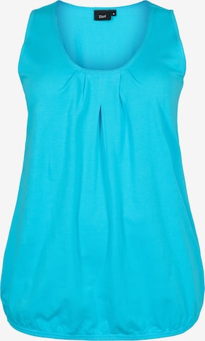Zizzi Top 'Polly' in Blue: front