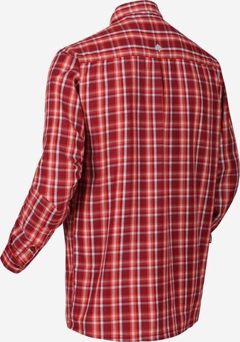 REGATTA Regular fit Athletic Button Up Shirt 'Mindano III' in Red
