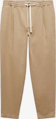 MANGO MAN Tapered Pants 'Romelino' in Beige: front