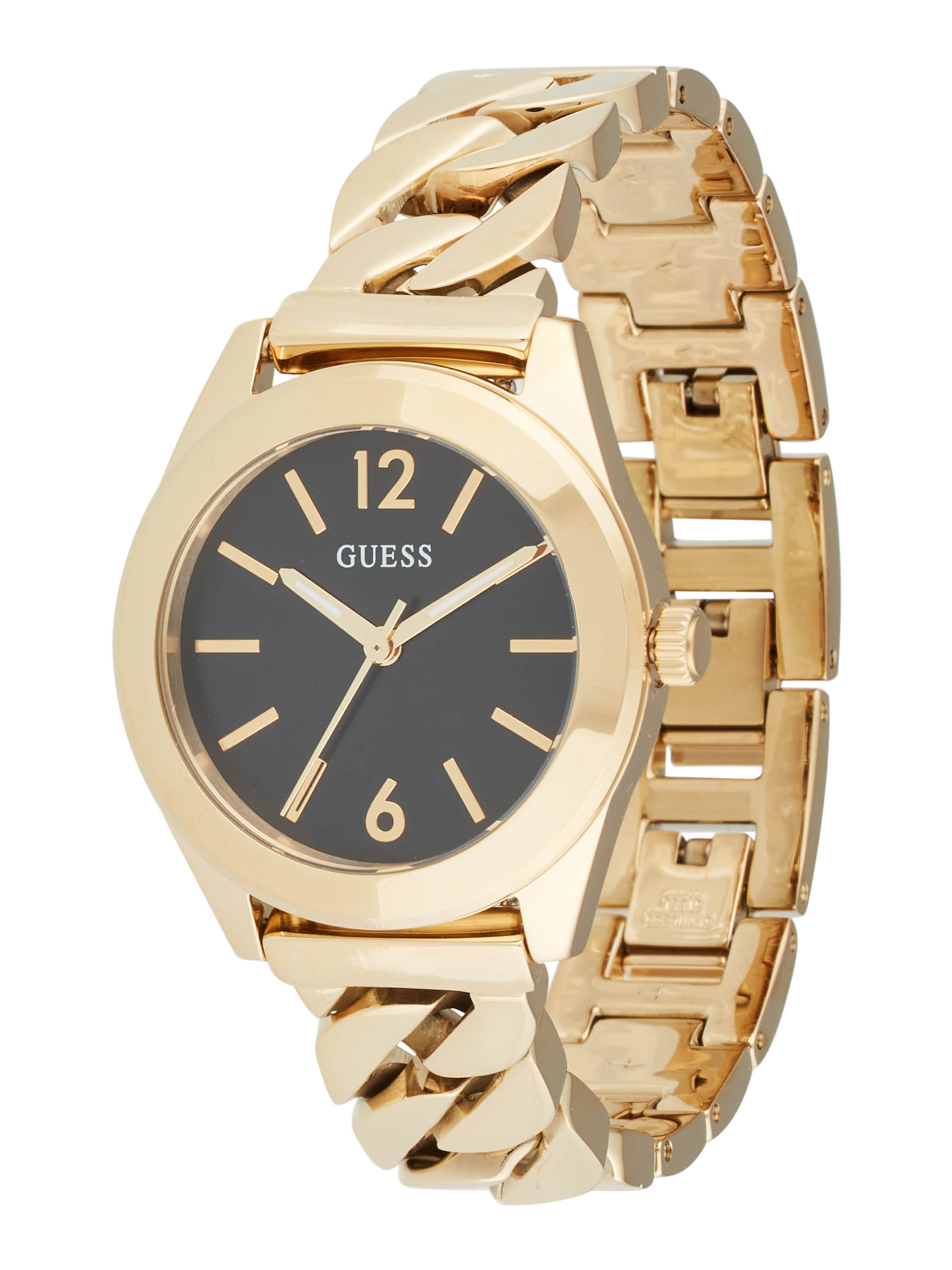 zelts GUESS Analogais pulkstenis: no priekšpuses