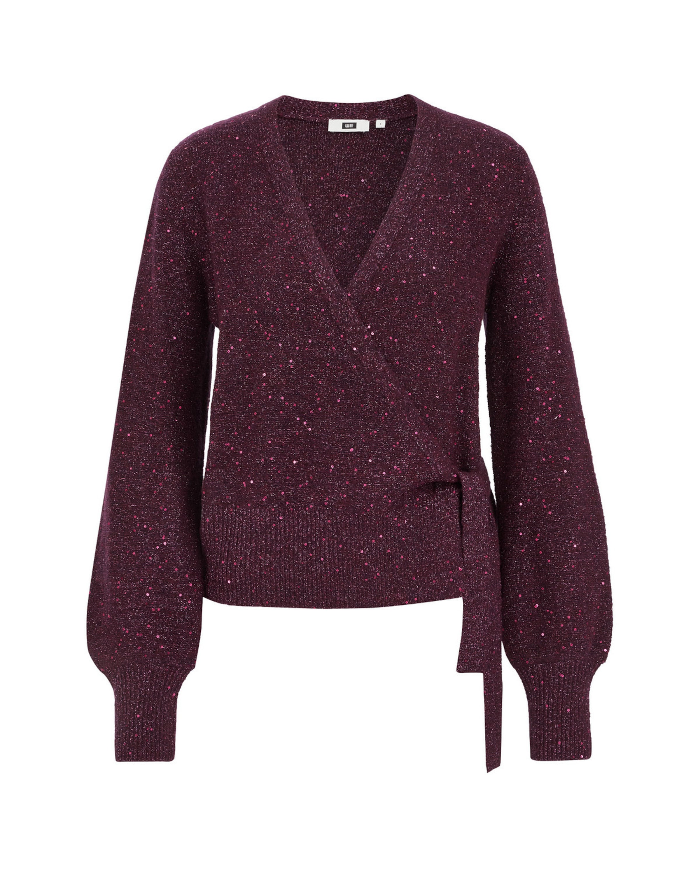 WE Fashion Плетена жилетка в лилав: отпред