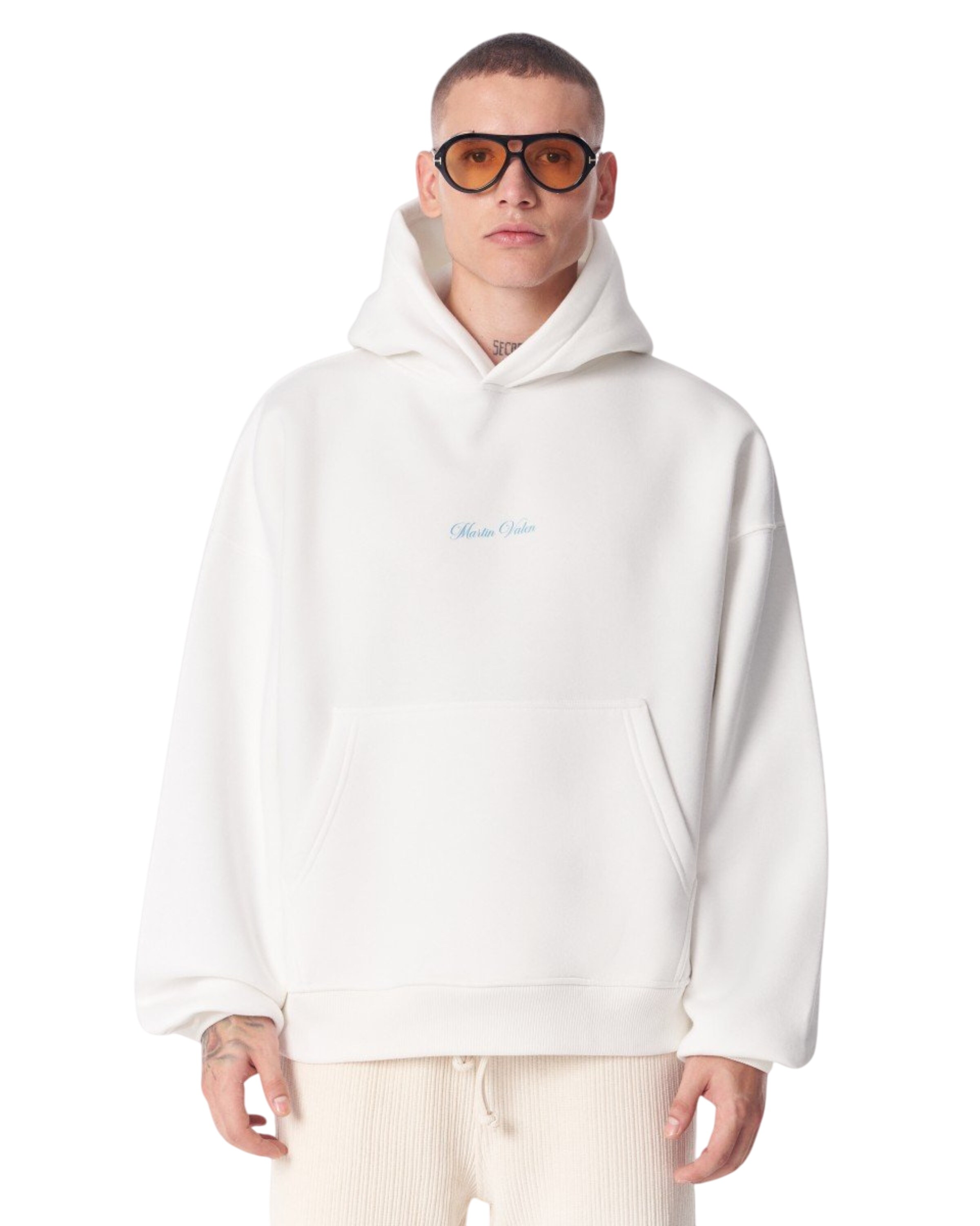 Sweat-shirt MARTIN VALEN en blanc : devant