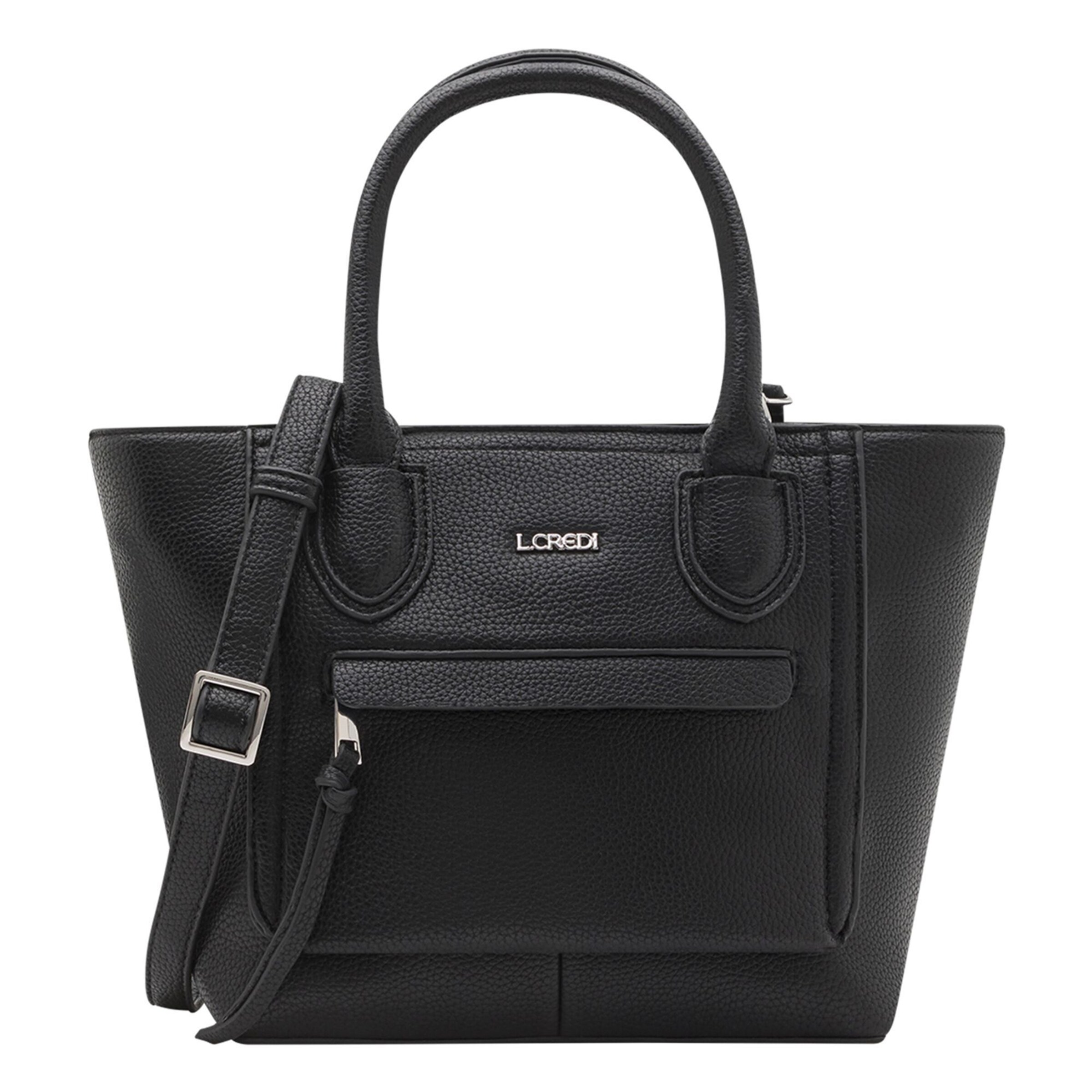 L.CREDI Shoulder Bag 'Ophelia' in Black: front