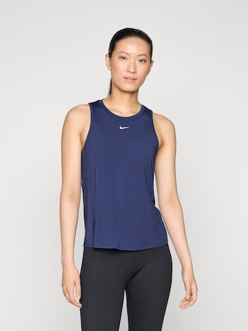 NIKE Sports Top 'ONE CLASSIC' in Blue: front