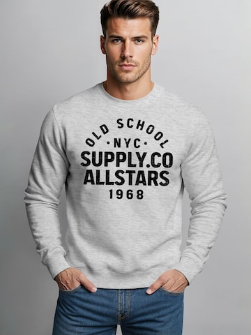 Neverless Sweatshirt 'Oldschool 3' in Grey: front