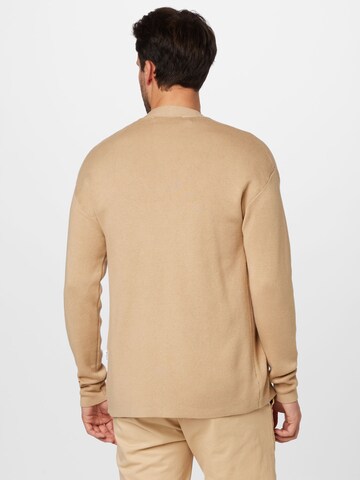 SELECTED HOMME Knit Cardigan 'RODGER' in Beige