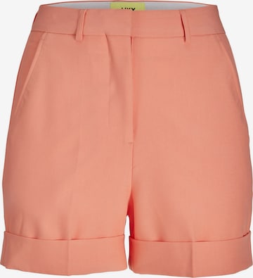 JJXX Pleat-Front Pants in Orange: front