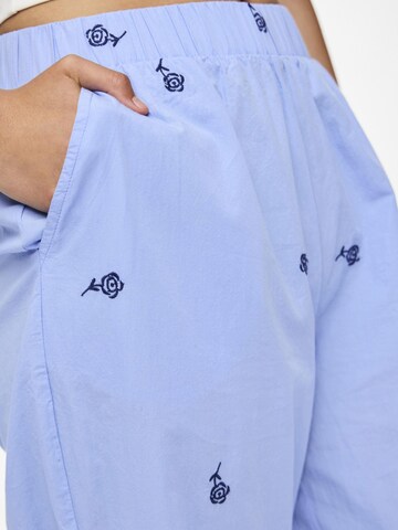 PIECES Regular Trousers 'PCSABIRA' in Blue