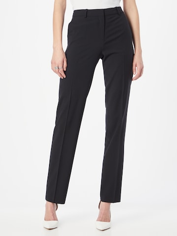 Regular Pantalon à plis 'Tameah' BOSS Black en noir : devant