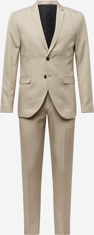 JACK & JONES Slimfit Kostym 'COSTA' i beige: framsida