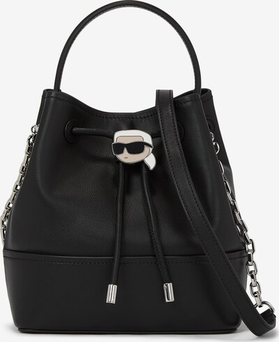 Karl Lagerfeld Handtasche 'Ikonik Bucket' in creme / schwarz / weiß, Produktansicht