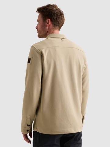 PME Legend Regular fit Skjorta 'Cargo overshirt with waffle texture' i beige
