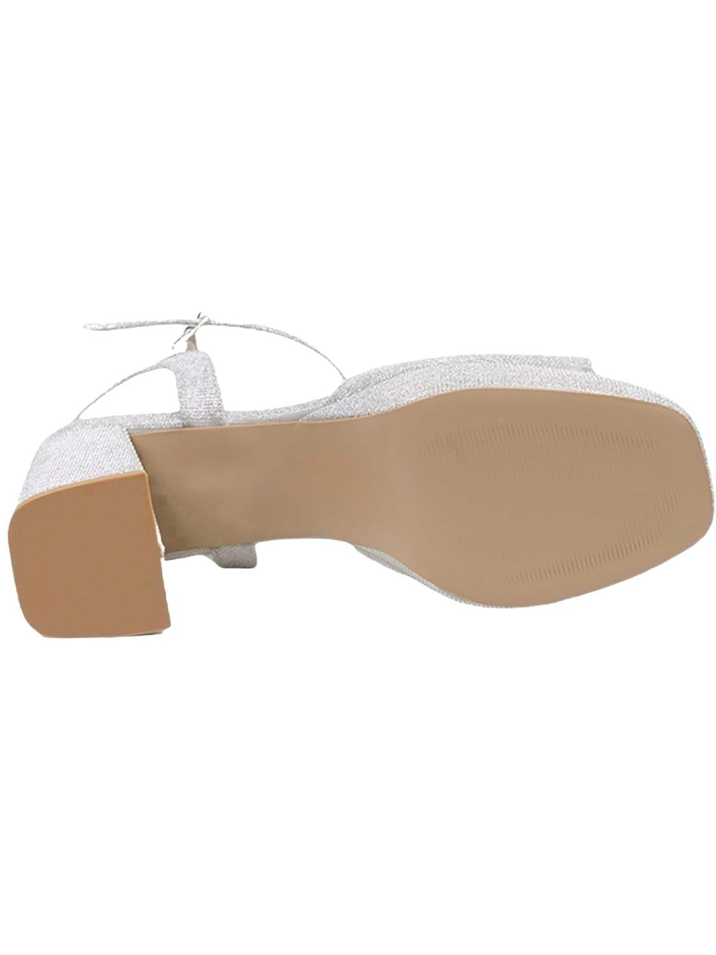 Desa Strap sandal 'Stilett' in Silver