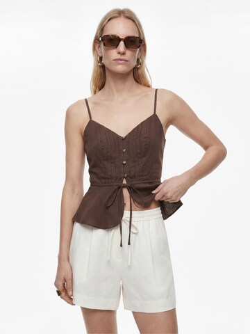 Koton Loose fit Pleat-Front Pants in White
