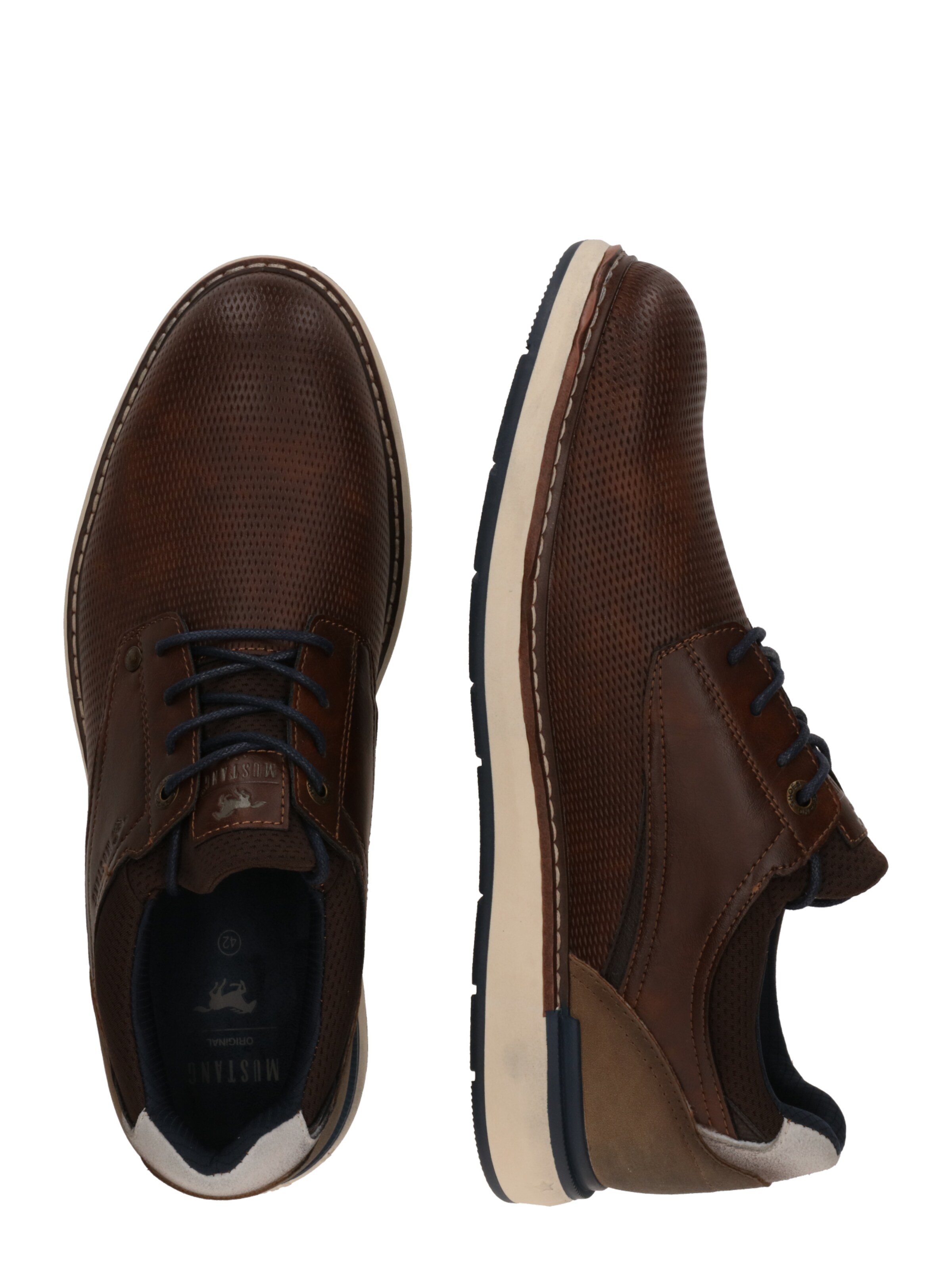 MUSTANG Schnürschuh in Braun