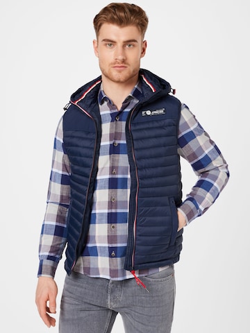 INDICODE JEANS Vest 'Leach' in Blue: front