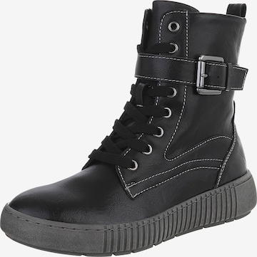 Ital-Design Ankle Boots in Black: front
