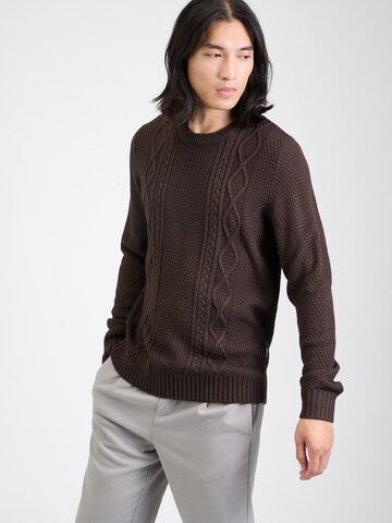 JJ Rebel - Jersey 'JREBJOSH' en marrón: frente
