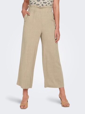 ONLY Wide Leg Hose 'Solvi' in Beige: Vorderseite