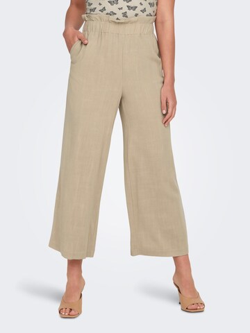 Wide Leg Pantalon 'Solvi' ONLY en beige : devant