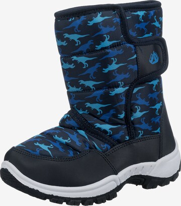 Happy Bee Snow Boots in Blue: front