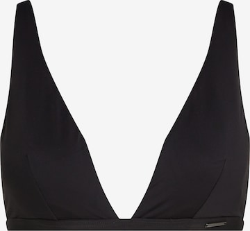 Calvin Klein Swimwear Triangel Bikinitop 'Essentials' in Zwart: voorkant