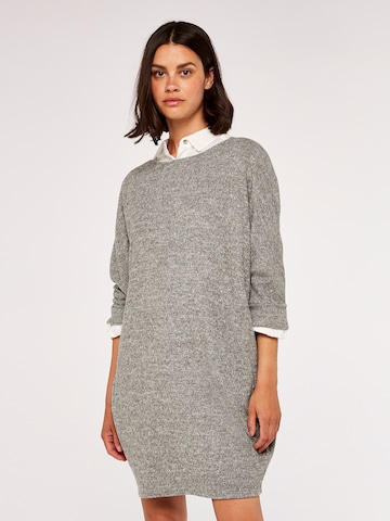 Apricot Knitted dress in Grey: front