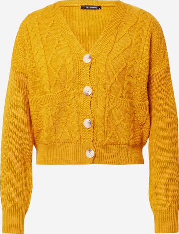 Trendyol Knit Cardigan in Yellow: front