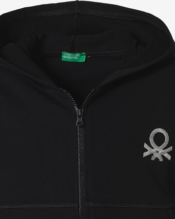 UNITED COLORS OF BENETTON Sweat jacket in Black