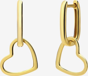 Boucles d'oreilles Lucardi en or : devant
