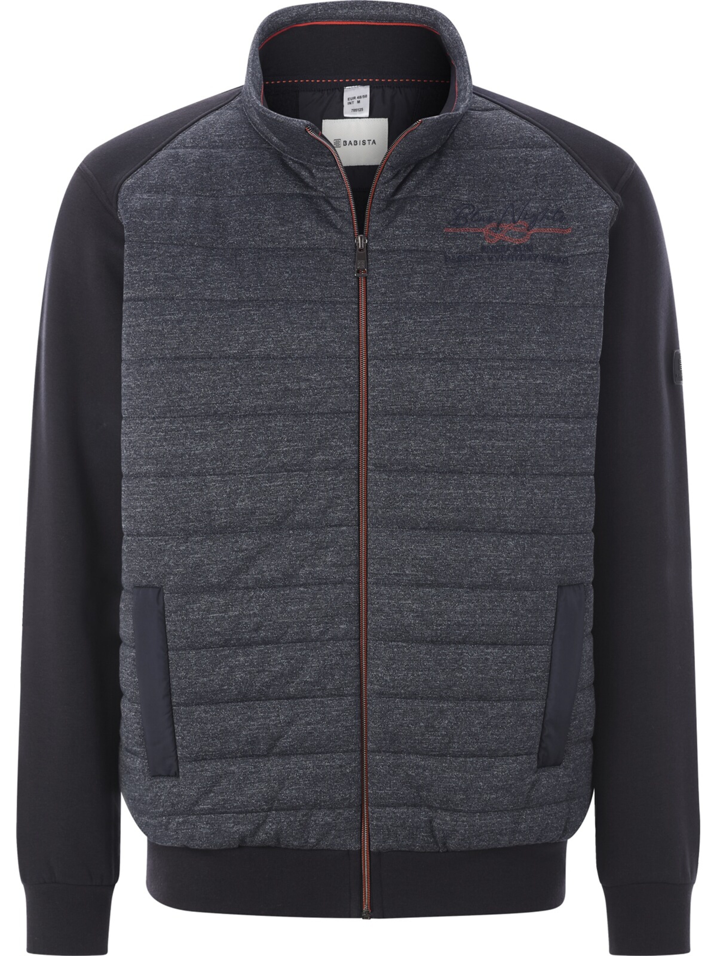 BABISTA Zip-Up Hoodie 'Selmaro' in Blue: front