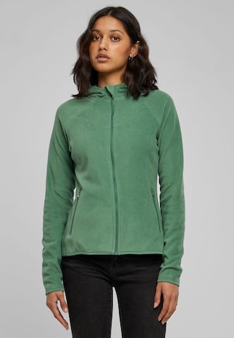 Jachetă  fleece de la Urban Classics pe verde: față