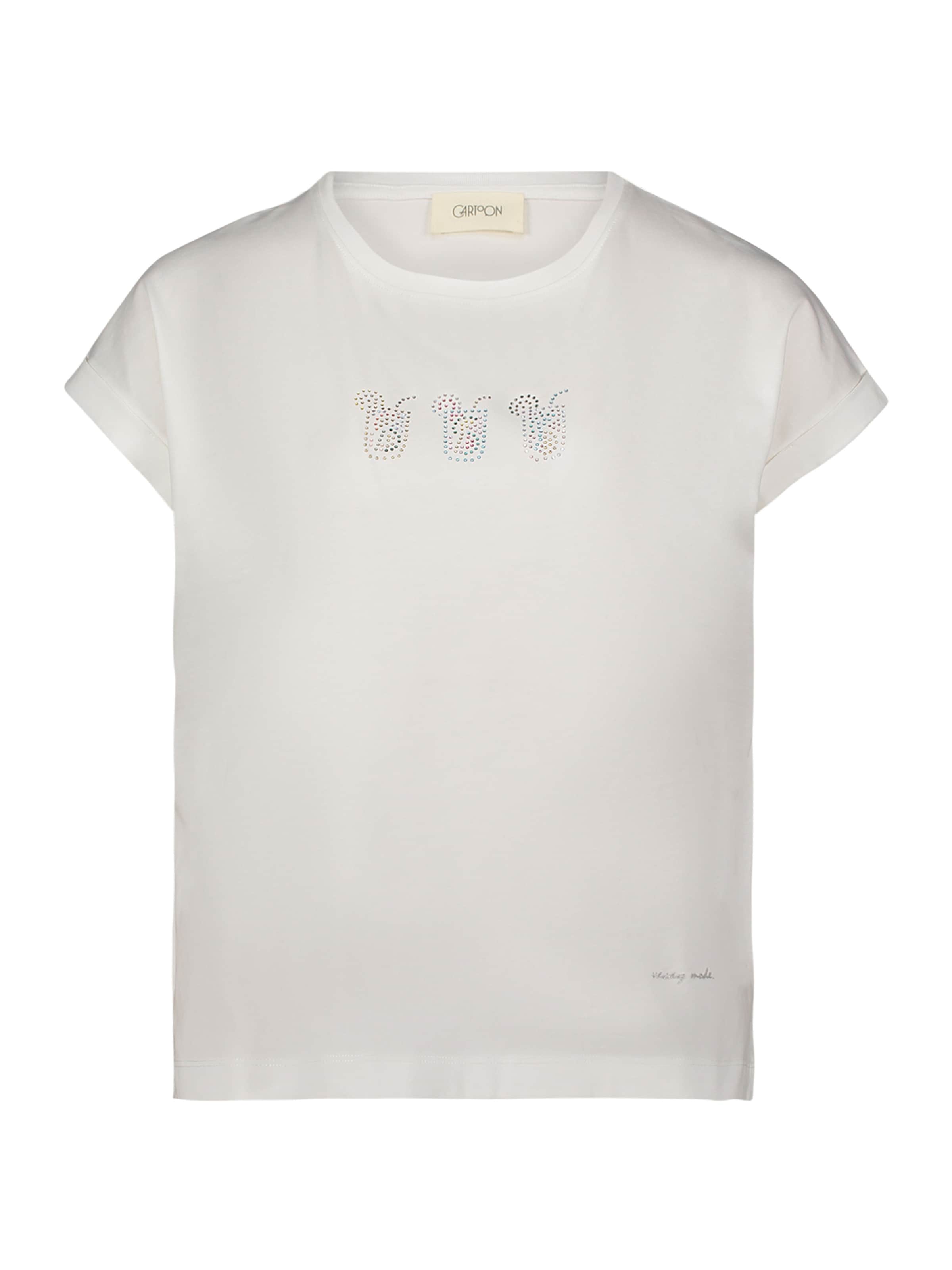 Cartoon Shirt in White: front