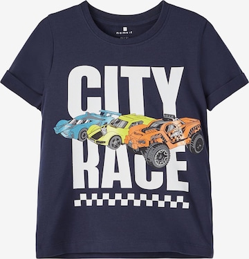 NAME IT Shirt 'Hot Wheels' in Blue: front