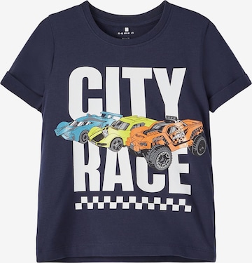 T-Shirt 'Hot Wheels' NAME IT en bleu : devant