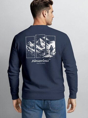 Neverless Sweatshirt 'viva la monte'‌‌‌‌‌‌‌ in Blau