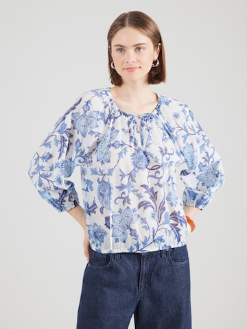 Chemisier monari en bleu : devant