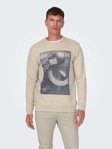 Only & Sons Sweatshirt i beige: forside