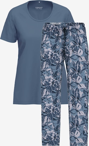 Ammann Pyjama 'Night & Home' in Blau: Vorderseite