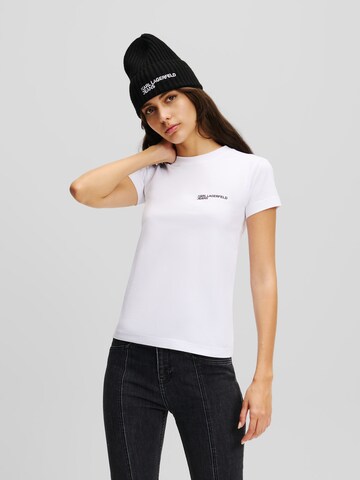 KARL LAGERFELD JEANS Tričko – bílá: přední strana