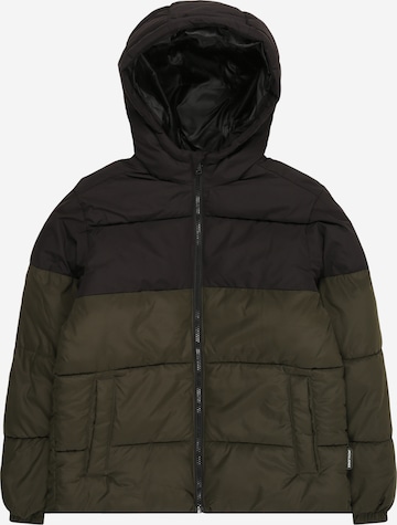 Jack & Jones Junior Зимняя куртка 'JJMAZE' в Зеленый: спереди